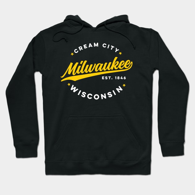 Vintage Milwaukee Wisconsin Cream City USA Hoodie by DetourShirts